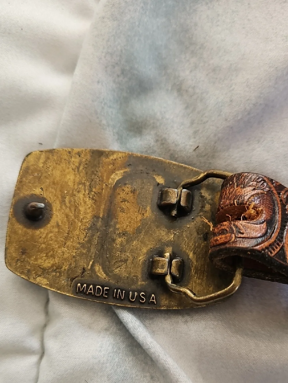 Vintage Western Indian Chief Eagle Leather Childs Belt 26